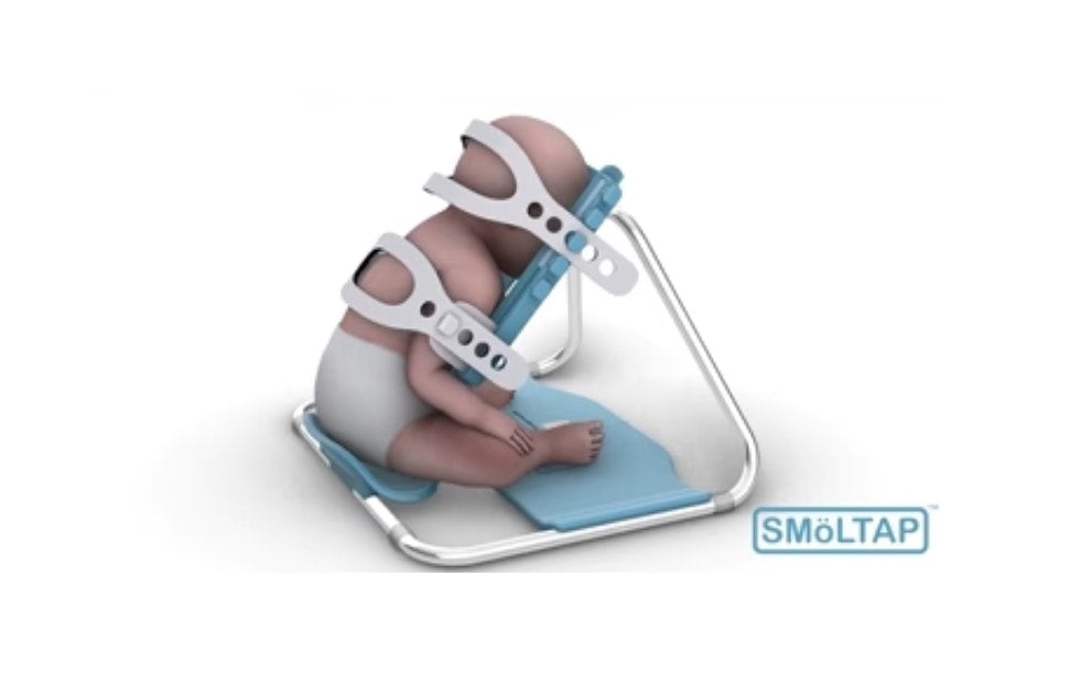 3D model of a medical device on a white background with 'SMolTAP' branding.