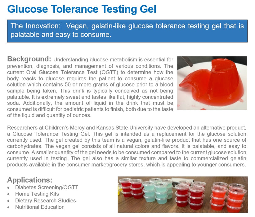 IP License - Glucose Tolerance Testing Gel